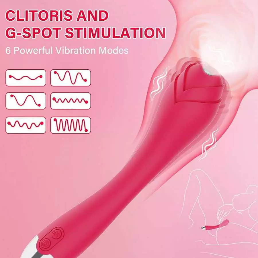 Wireless Visual Rose Vibrator with HD Camera for Female Body Explore, Clitoral Nipple Stimulator G-Spot Dildo Vibrator with 6 Vi