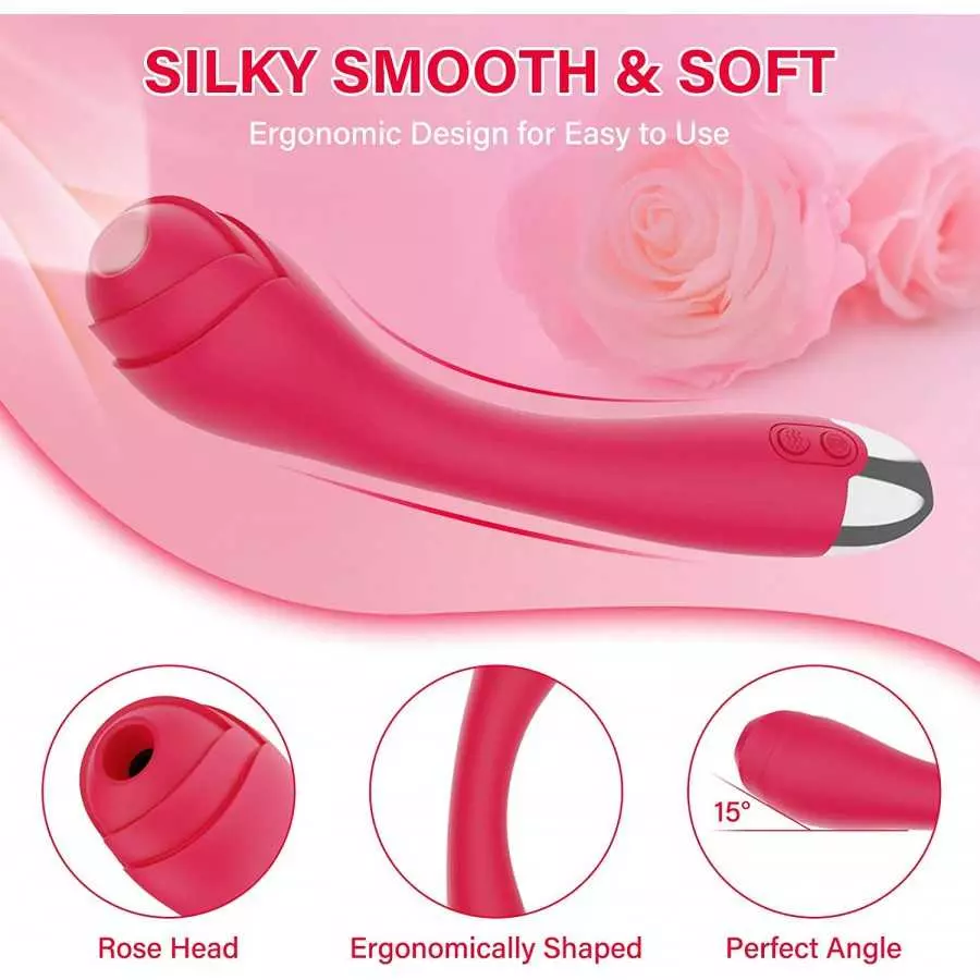 Wireless Visual Rose Vibrator with HD Camera for Female Body Explore, Clitoral Nipple Stimulator G-Spot Dildo Vibrator with 6 Vi