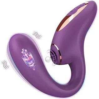 SENSIVO 2 in 1 G Spot Vibrator, Clitoralis Stimulator for Women with 10 Licking & Vibrating Modes, Dual Stimulation Super Quite 
