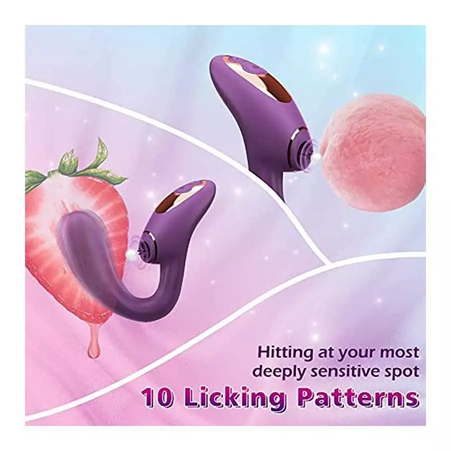 SENSIVO 2 in 1 G Spot Vibrator, Clitoralis Stimulator for Women with 10 Licking & Vibrating Modes, Dual Stimulation Super Quite 