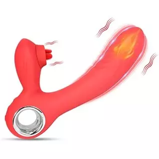 Clitoral G-spot Vibrator for Women: Vibrator Adult Sex Toy with 5 Tongue Licking and 10 Vibration Modes, Jupupoxo Rechargeable H