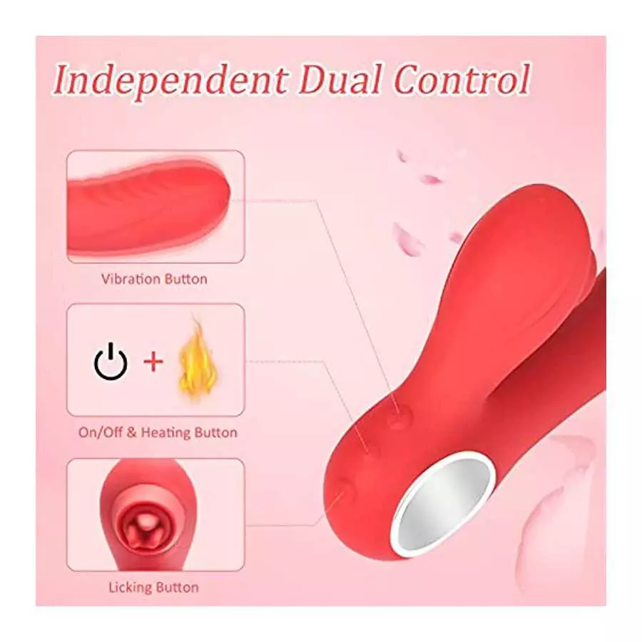 Clitoral G-spot Vibrator for Women: Vibrator Adult Sex Toy with 5 Tongue Licking and 10 Vibration Modes, Jupupoxo Rechargeable H