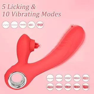 Clitoral G-spot Vibrator for Women: Vibrator Adult Sex Toy with 5 Tongue Licking and 10 Vibration Modes, Jupupoxo Rechargeable H Clitoral G-spot Vibrator for Women: Vibrator Adult Sex Toy with 5 Tongue Licking and 10 Vibration Modes, Jupupoxo Rechargeable H