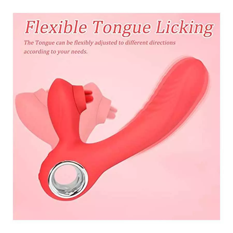Clitoral G-spot Vibrator for Women: Vibrator Adult Sex Toy with 5 Tongue Licking and 10 Vibration Modes, Jupupoxo Rechargeable H
