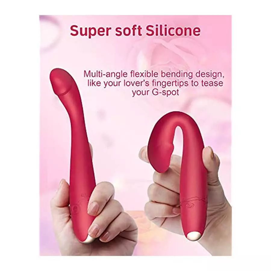 G Spot Rose Toy Vibrator for Women, Dildo Shaped Waterproof Vibes with Heating Function & 10 Vibration Modes, Rechargeable Perso