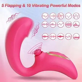 Flapping Rose Toys Vibrator, Clitoral Stimulator G Spot Dildo Heating Toys with 5 Flapping & 10 Vibrating Modes, Clit Vaginal An Flapping Rose Toys Vibrator, Clitoral Stimulator G Spot Dildo Heating Toys with 5 Flapping & 10 Vibrating Modes, Clit Vaginal An