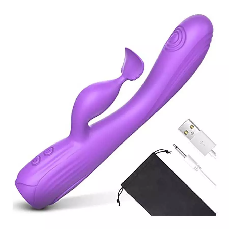 G Spot Vibrator, Rabbit Vibrator, Clitoris Stimulator for Women Sex Toy, Three-Point Stimulation G Point/Clits/Vagina,Upgraded D