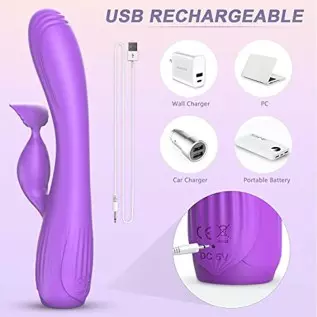 G Spot Vibrator, Rabbit Vibrator, Clitoris Stimulator for Women Sex Toy, Three-Point Stimulation G Point/Clits/Vagina,Upgraded D
