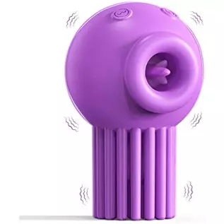 Clitoral Licking G Spot Vibrator for Clit and Nipple Stimulation, Tongue Vibrator with 7 Vibration & 7 Licking Modes, Rechargeab