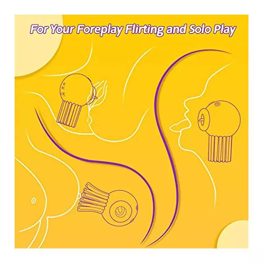 Clitoral Licking G Spot Vibrator for Clit and Nipple Stimulation, Tongue Vibrator with 7 Vibration & 7 Licking Modes, Rechargeab