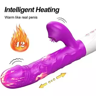 MLZYSKQ Thrusting Rabbit Vibrator for Women, G Spot Dildo Vibrator 3 Thrusting Rotating and 7 Clitoris Stimulator Vibrator 3 in MLZYSKQ Thrusting Rabbit Vibrator for Women, G Spot Dildo Vibrator 3 Thrusting Rotating and 7 Clitoris Stimulator Vibrator 3 in