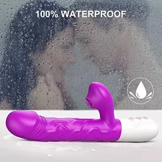 MLZYSKQ Thrusting Rabbit Vibrator for Women, G Spot Dildo Vibrator 3 Thrusting Rotating and 7 Clitoris Stimulator Vibrator 3 in MLZYSKQ Thrusting Rabbit Vibrator for Women, G Spot Dildo Vibrator 3 Thrusting Rotating and 7 Clitoris Stimulator Vibrator 3 in