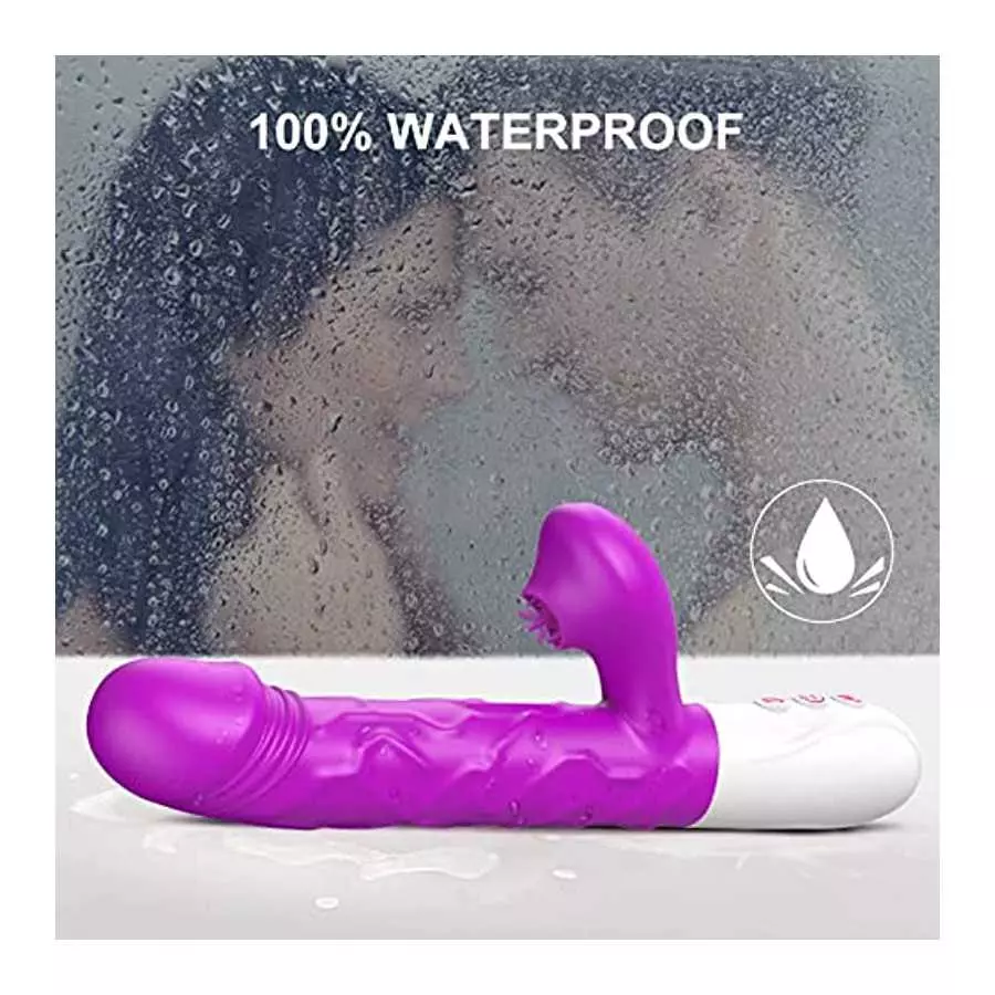 MLZYSKQ Thrusting Rabbit Vibrator for Women, G Spot Dildo Vibrator 3 Thrusting Rotating and 7 Clitoris Stimulator Vibrator 3 in 