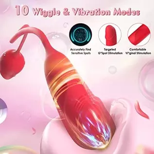 G Spot Anal Dildo Vibrator - Rose Toy Clitoral Vibrator for Women Squirting Orgasm, 3 * 10 Modes, Realistic Rotating Vibrator Ni
