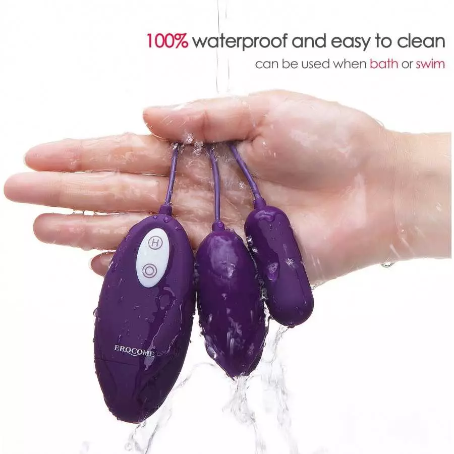 Remote Bullet Vibrator Love Eggs with 12 Vibration Modes for Thrilling Internal Pleasure, EROCOMR Remote Control Ovular Egg Clit