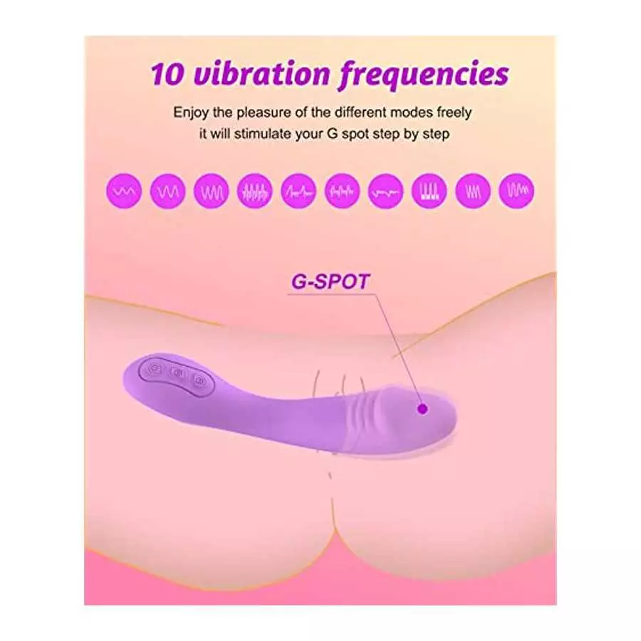 G-Spot Vibrator Dildo with 10 Modes Powerful Stimulation Vibes for Female/Couple/Foreplay, Vibrating Dildo Adult Sex Toy for Wom