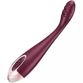 Finger Shaped G-Spot Vibrator for Women - Cawpink 7 Stimulation Modes & 2 Heating Functions, Flexible Dildo Finger Vibrators Adu