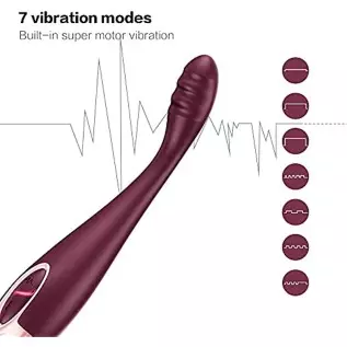 Finger Shaped G-Spot Vibrator for Women - Cawpink 7 Stimulation Modes & 2 Heating Functions, Flexible Dildo Finger Vibrators Adu Finger Shaped G-Spot Vibrator for Women - Cawpink 7 Stimulation Modes & 2 Heating Functions, Flexible Dildo Finger Vibrators Adu