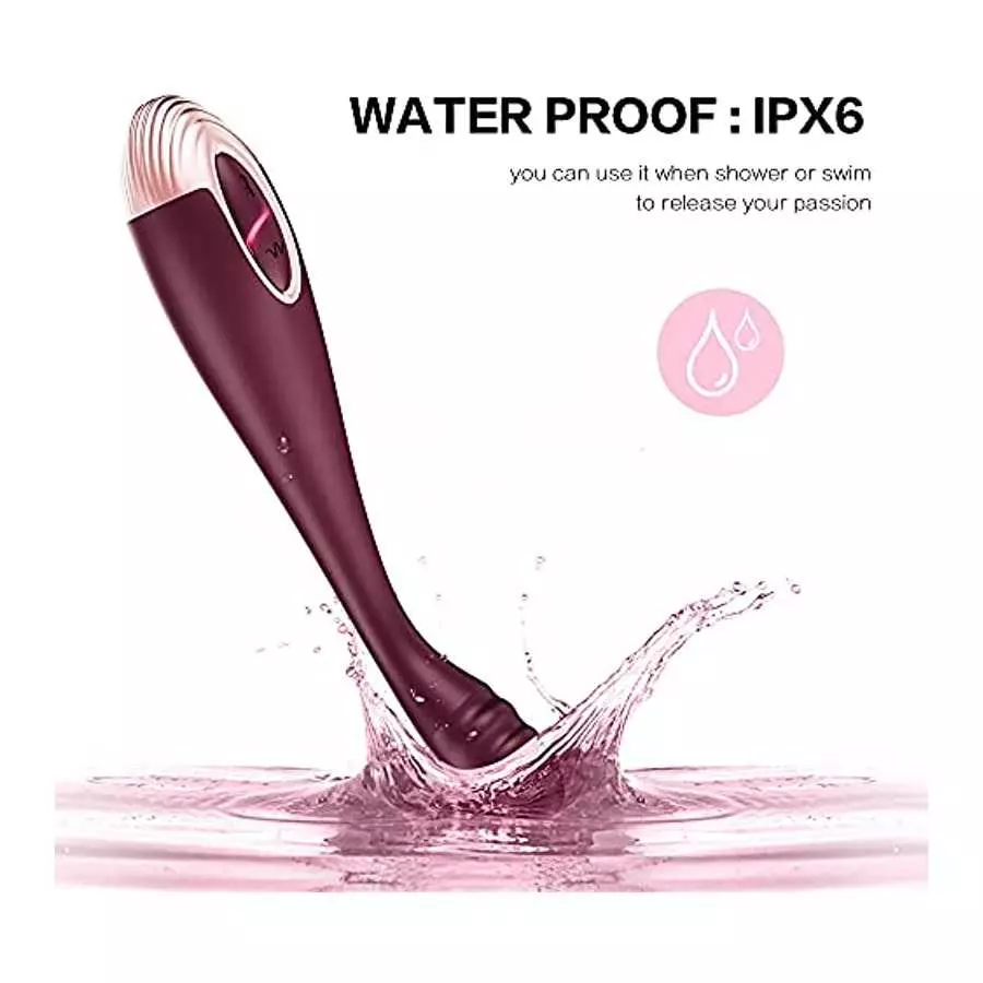 Finger Shaped G-Spot Vibrator for Women - Cawpink 7 Stimulation Modes & 2 Heating Functions, Flexible Dildo Finger Vibrators Adu