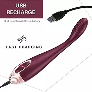 Finger Shaped G-Spot Vibrator for Women - Cawpink 7 Stimulation Modes & 2 Heating Functions, Flexible Dildo Finger Vibrators Adu Finger Shaped G-Spot Vibrator for Women - Cawpink 7 Stimulation Modes & 2 Heating Functions, Flexible Dildo Finger Vibrators Adu