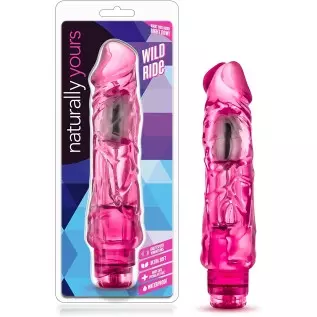 Blush Wild Ride - 9" Long Soft Large 2" Thick Realistic Vibrating Dildo - Multi Speed Powerful Vibrator - IPX7 Waterproof - Body