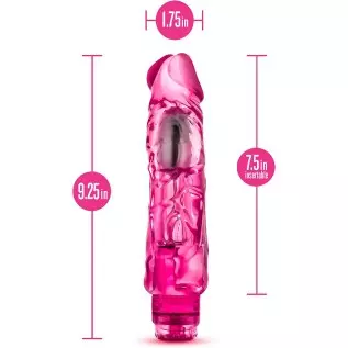 Blush Wild Ride - 9" Long Soft Large 2" Thick Realistic Vibrating Dildo - Multi Speed Powerful Vibrator - IPX7 Waterproof - Body