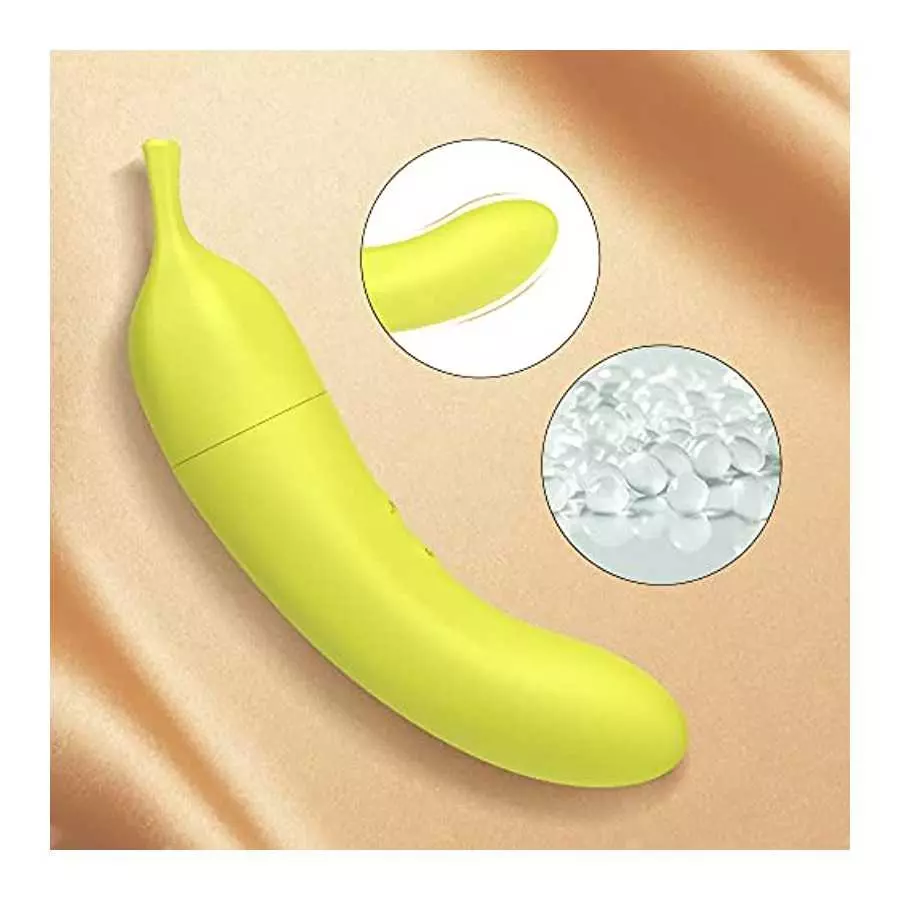 Banana Clitoral G-Spot Dildo Vibrator for Sexual Stimulation - Rechargeable Clitoris Nipple Stimulator Vaginal Anal Massager Adu