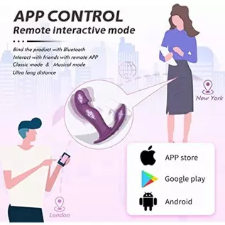 Buloqili Wiggling Wearable G Spot App Rose Vibrator Adult Sex Toys for Woman-Remote Control Panty Vibe Quiet Rechargeable Blueto