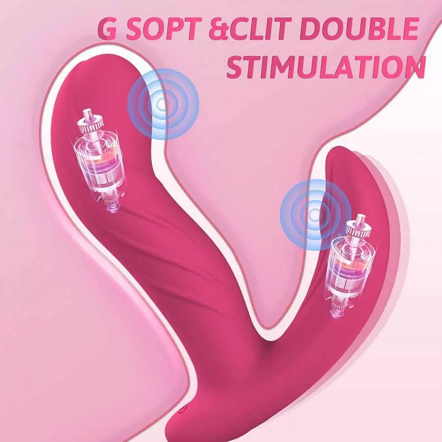 Finger Wiggling Wearable G Spot Vibrator - Denise, Whisper-Quiet Panty Vibrator with Remote Control, 3 Wiggling & 10 Vibrating B