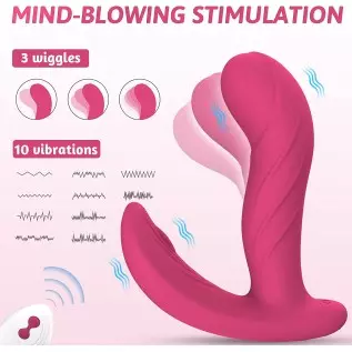 Finger Wiggling Wearable G Spot Vibrator - Denise, Whisper-Quiet Panty Vibrator with Remote Control, 3 Wiggling & 10 Vibrating B Finger Wiggling Wearable G Spot Vibrator - Denise, Whisper-Quiet Panty Vibrator with Remote Control, 3 Wiggling & 10 Vibrating B