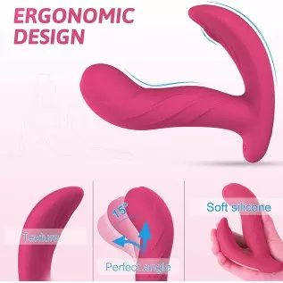 Finger Wiggling Wearable G Spot Vibrator - Denise, Whisper-Quiet Panty Vibrator with Remote Control, 3 Wiggling & 10 Vibrating B Finger Wiggling Wearable G Spot Vibrator - Denise, Whisper-Quiet Panty Vibrator with Remote Control, 3 Wiggling & 10 Vibrating B