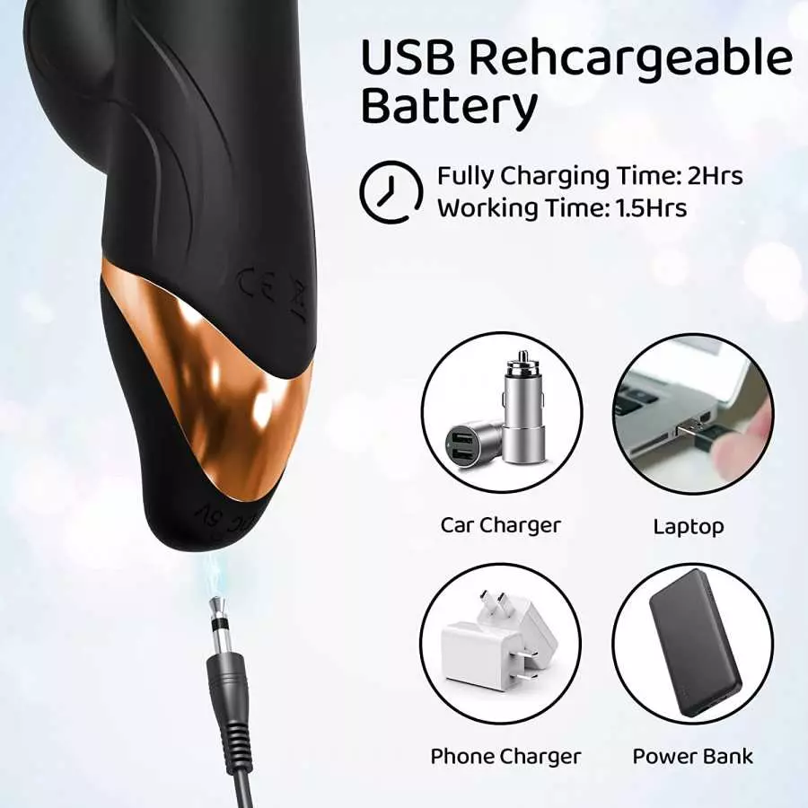 Sexpplis Rabbit Vibrator for Women Rolling Beads with 21 Modes & 7 Speeds Waterproof G-spot Dildos for Female Sex Toys Pink