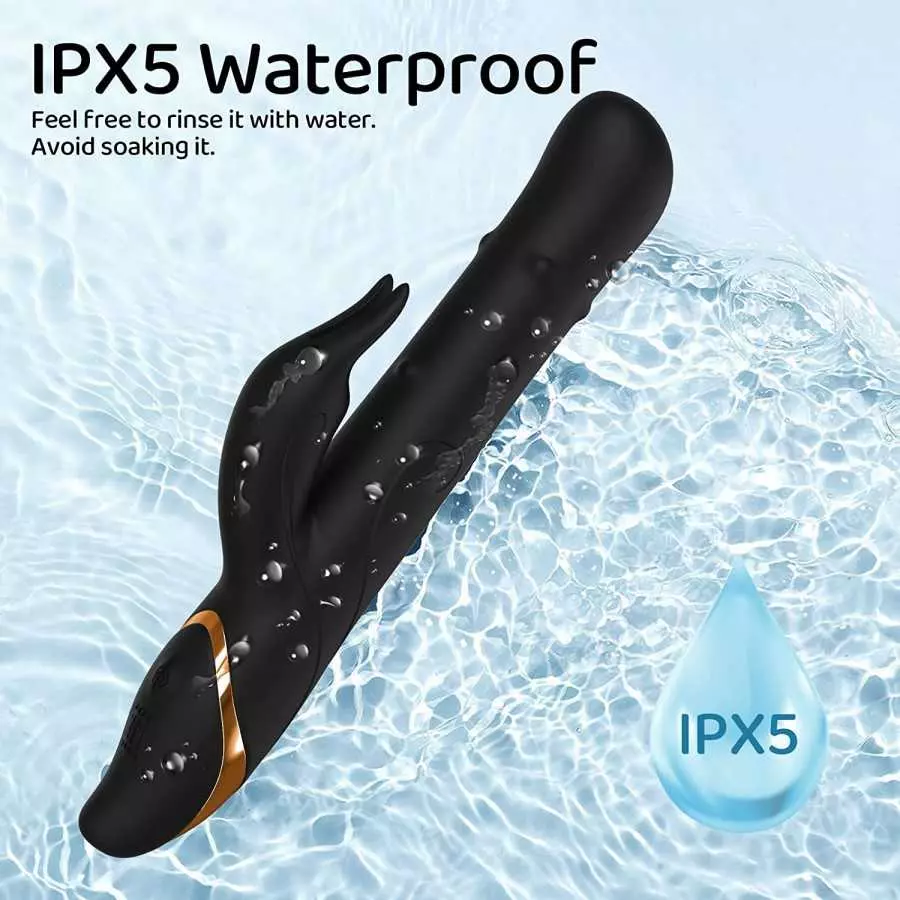 Sexpplis Rabbit Vibrator for Women Rolling Beads with 21 Modes & 7 Speeds Waterproof G-spot Dildos for Female Sex Toys Pink