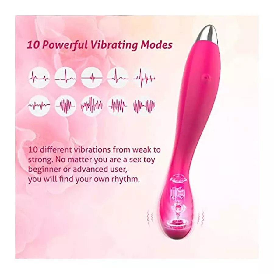 G Spot Vibrator Sex Toys for Women - Jrueden Squirting Clitoral Vibrator for Women with 10 Vibrations- Finger Shaped Clit Vibrat