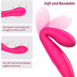 G Spot Vibrator Sex Toys for Women - Jrueden Squirting Clitoral Vibrator for Women with 10 Vibrations- Finger Shaped Clit Vibrat