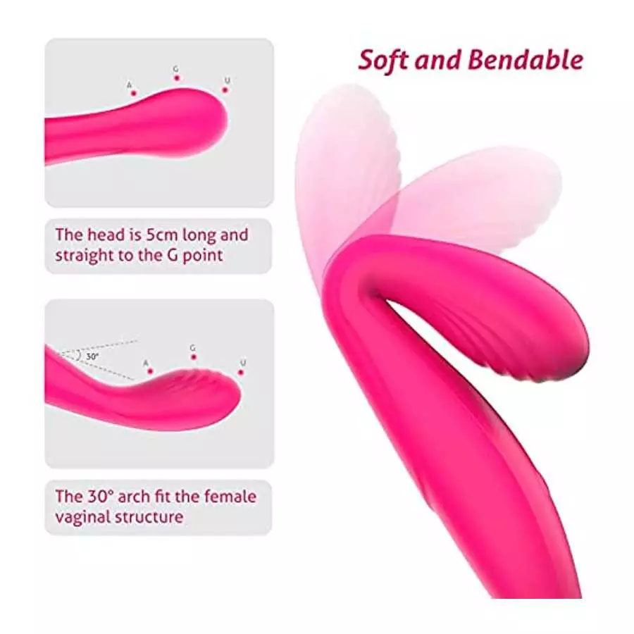 G Spot Vibrator Sex Toys for Women - Jrueden Squirting Clitoral Vibrator for Women with 10 Vibrations- Finger Shaped Clit Vibrat