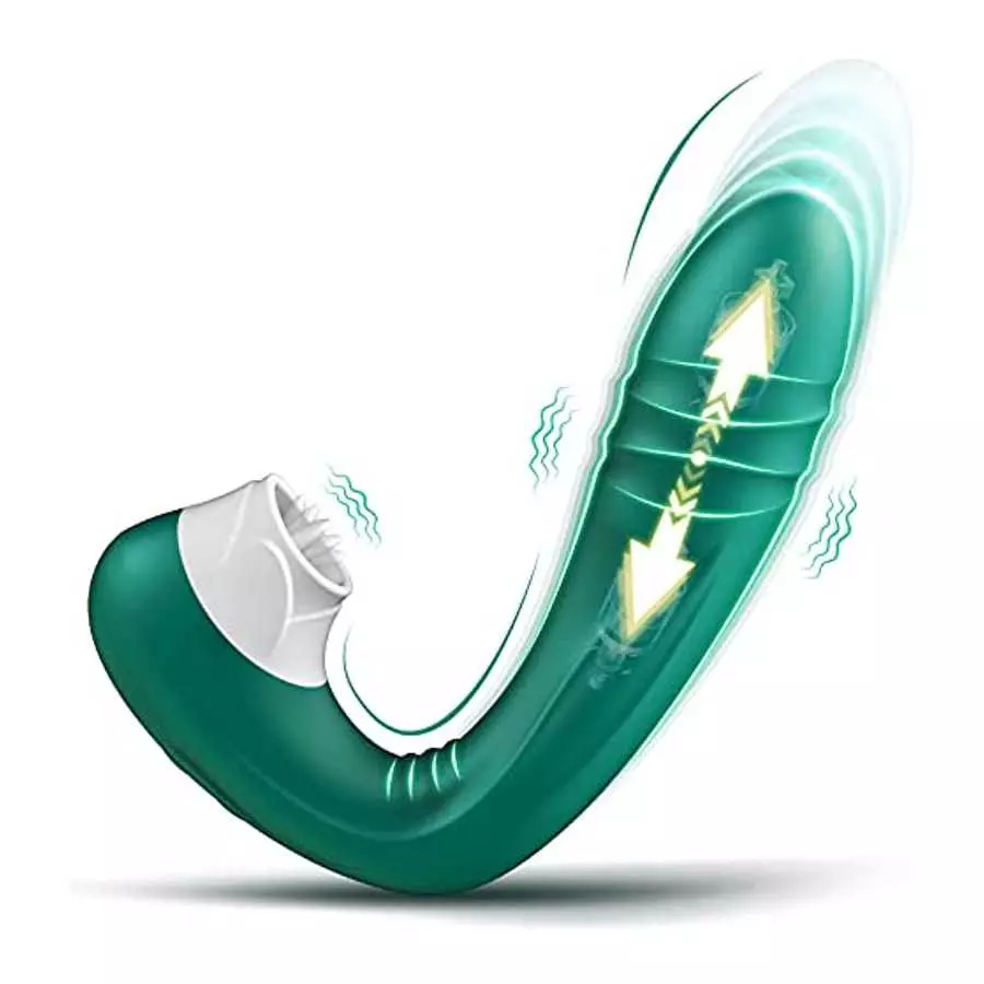 Thrusting G-spot Anal Vibrator for Women, Realistic Clitoris Licking Dildo Prostate Massager with 10 Telescopic & Licking Modes, Thrusting G-spot Anal Vibrator for Women, Realistic Clitoris Licking Dildo Prostate Massager with 10 Telescopic & Licking Modes,