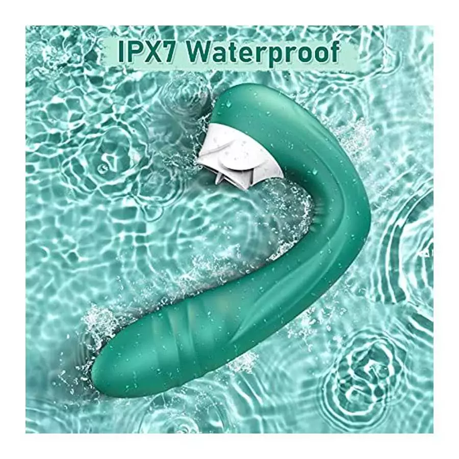 Thrusting G-spot Anal Vibrator for Women, Realistic Clitoris Licking Dildo Prostate Massager with 10 Telescopic & Licking Modes,