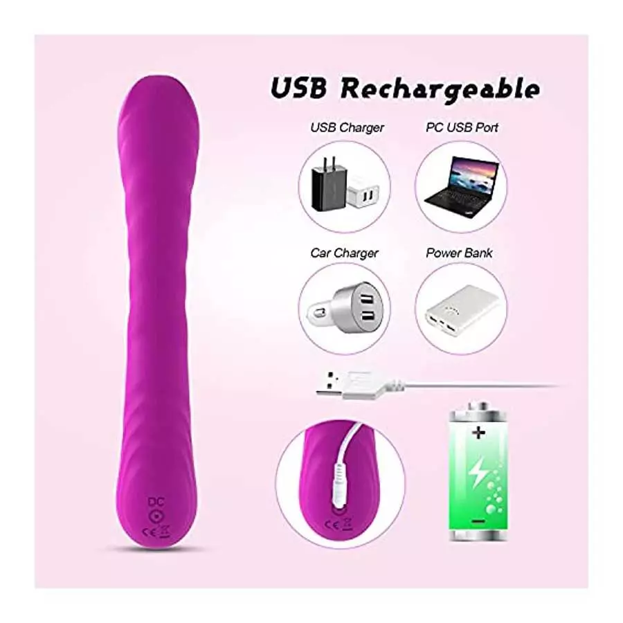 Realistic Vibrator for You with Shock Function, Sex Toy for Women with 10 Vibration Modes and 5 Shock Function Modes, G-spot Vib