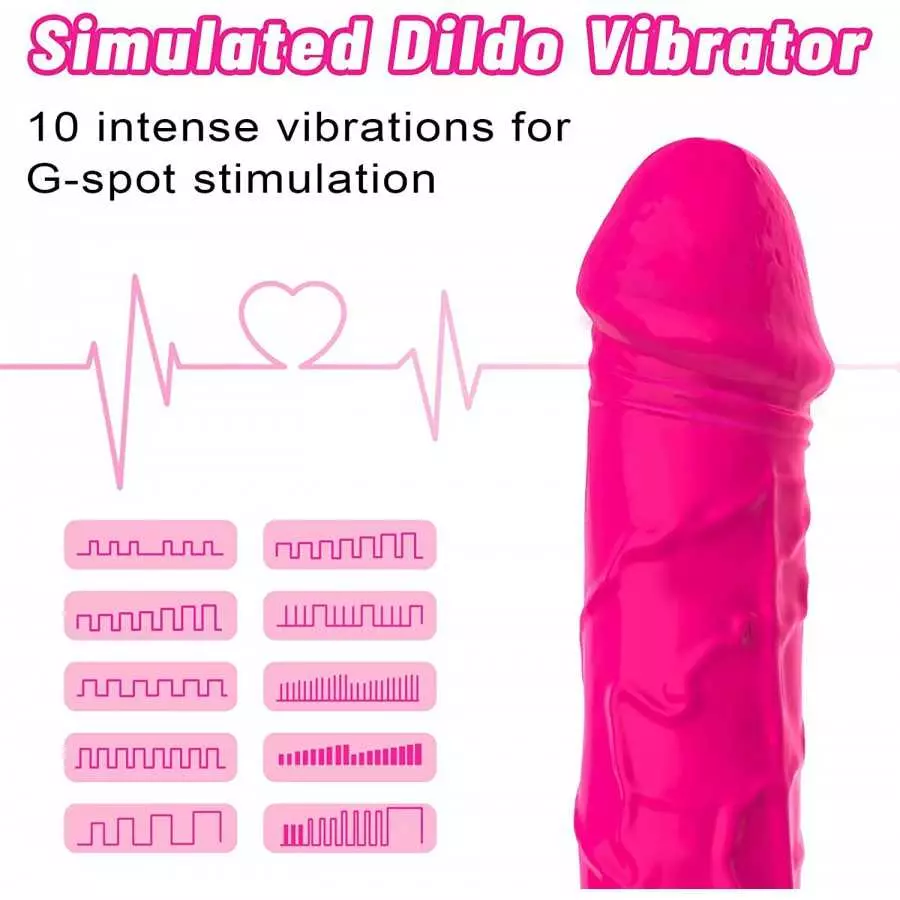LUGAGA G Spot Vibrator Realistic Dildos for Women with 10 Vibration Modes, Clitoral Vibrators Vaginal Nipple Anal Clitoris Massa