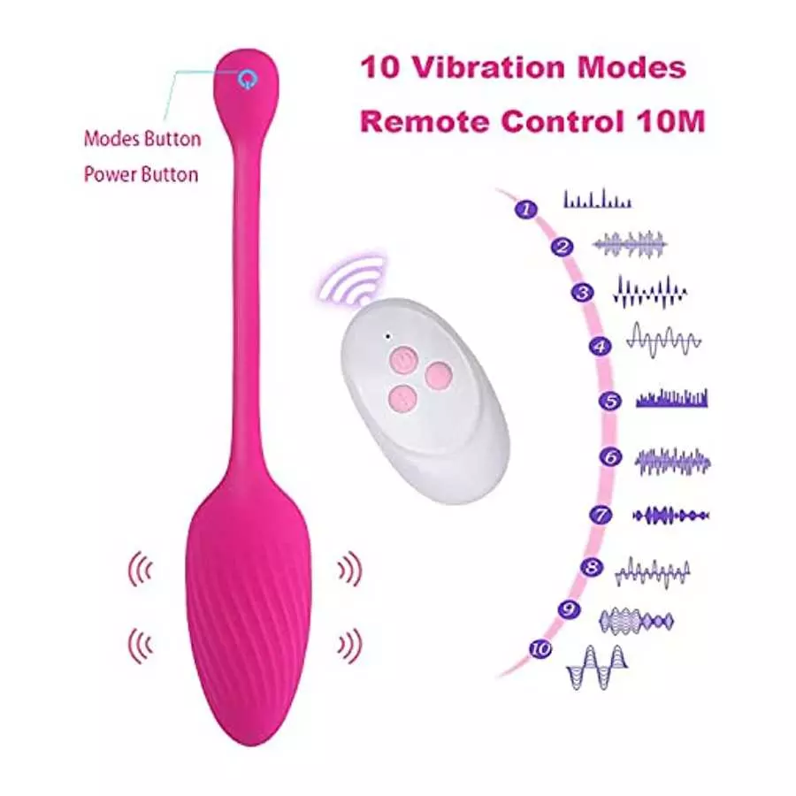 Bullet Vibrator with Remote Control for G-Spot Stimulation, Moleway Vibrating Egg, Wearable Love Egg with 10 Vibration Modes Sof