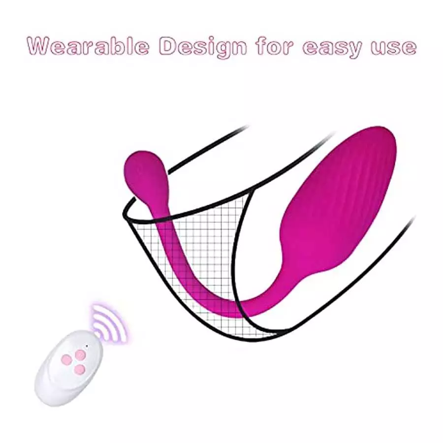 Bullet Vibrator with Remote Control for G-Spot Stimulation, Moleway Vibrating Egg, Wearable Love Egg with 10 Vibration Modes Sof