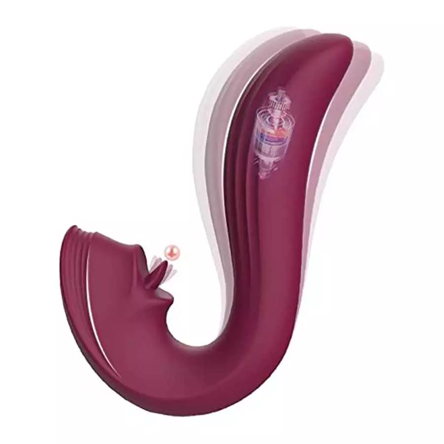 MIURSHAK Clitoris G-spot Dildo Rabbit Stimulation Vibrator Sex Adult Couples Toy for Women, USB Rechargeable Realistic Tongue Li