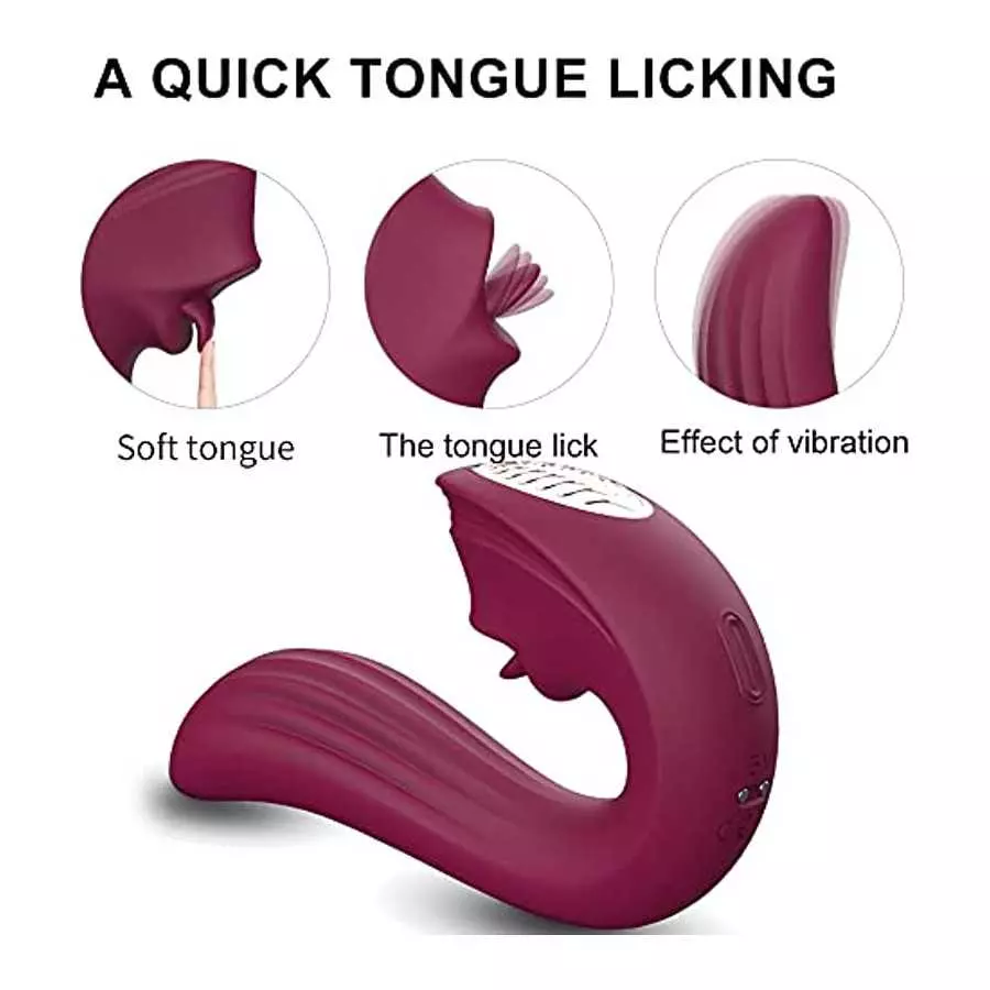 MIURSHAK Clitoris G-spot Dildo Rabbit Stimulation Vibrator Sex Adult Couples Toy for Women, USB Rechargeable Realistic Tongue Li