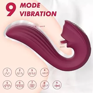 MIURSHAK Clitoris G-spot Dildo Rabbit Stimulation Vibrator Sex Adult Couples Toy for Women, USB Rechargeable Realistic Tongue Li