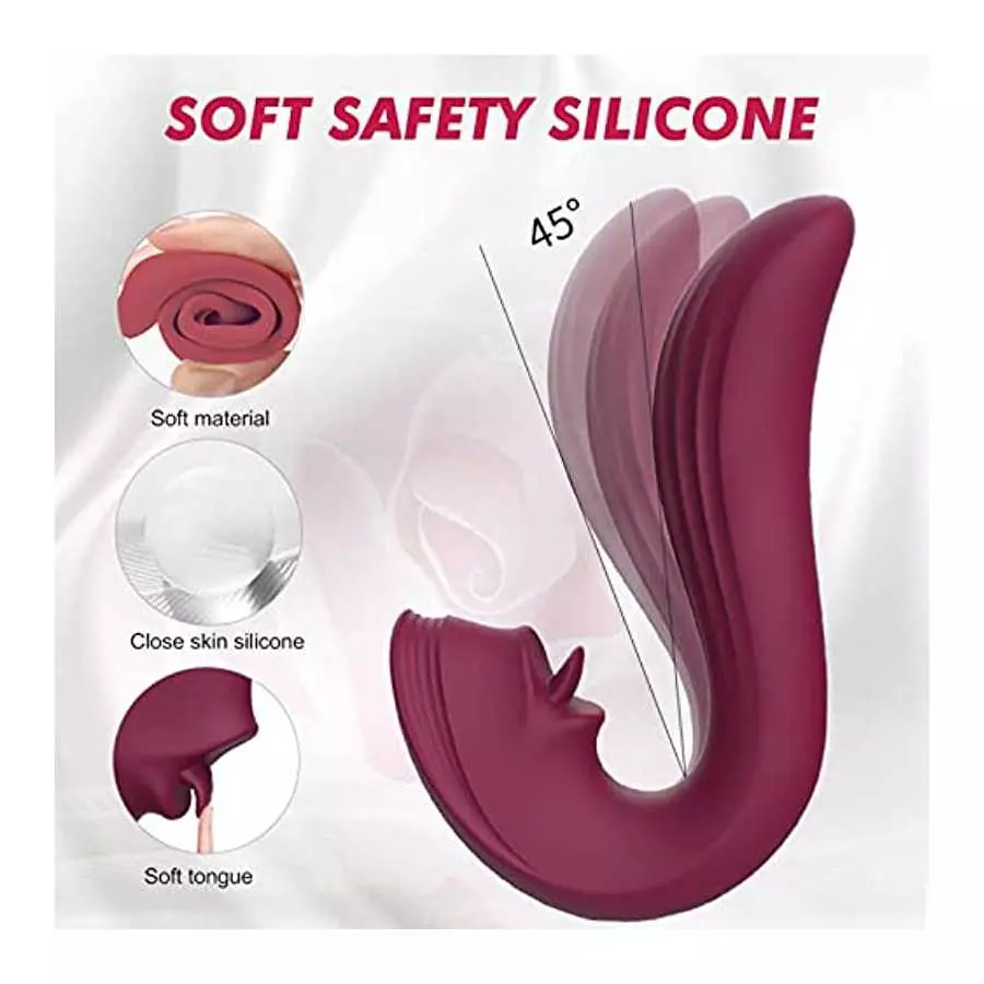 MIURSHAK Clitoris G-spot Dildo Rabbit Stimulation Vibrator Sex Adult Couples Toy for Women, USB Rechargeable Realistic Tongue Li