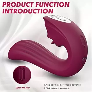 MIURSHAK Clitoris G-spot Dildo Rabbit Stimulation Vibrator Sex Adult Couples Toy for Women, USB Rechargeable Realistic Tongue Li