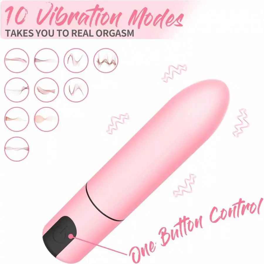 Vibrator Clitoris Anal Butt Plug & G-Spot Nipple Stimulator Vibrate Massager Bullet Vibe Orgasm Vagina Dildo for Travel USB Rech