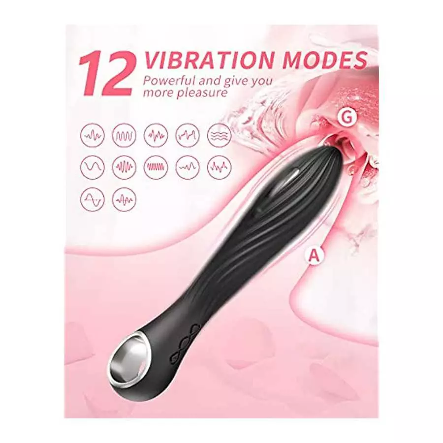 G Spot Vibrator Dildo Waterproof Silicone Womens Vibrator Sex Toy for Couple G Spotting Vibrating Massager for Woman Pleasure Wa