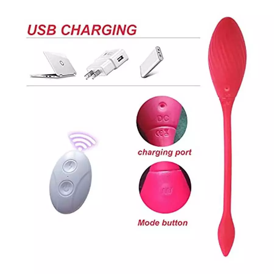 Bullet Vibrator Vaginal Vibrator Egg for G-spot Stimulation App and Remote Control Soft Silicone Waterproof Rechargeable Adult S